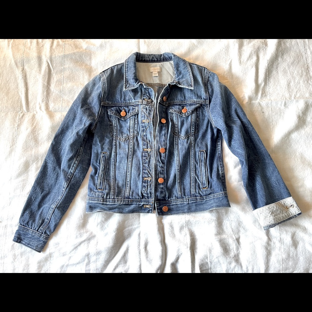 JCrew woman’s denim jacket Sz s blue